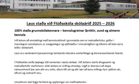 Kennara vantar næsta skólaár